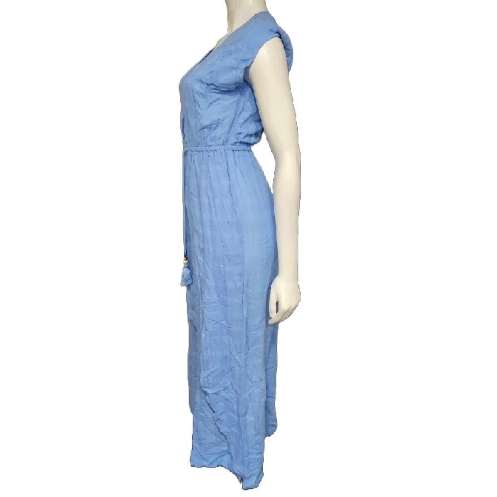 Blue Island Beach Maxi Cover-Up in Chambray Blue - Picture 2 of 6